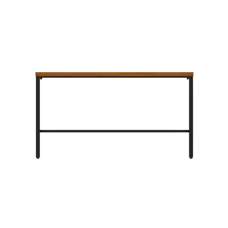 Brown Modern Style Bar Table Solid Wood and Iron Breakroom Bar Table Clearhalo 'Bar Furniture' 'Bar Tables' 'bar_tables' 'furn' 'furn_bar_tables' 'Furniture' 'furniture_bar_tables' 'Kitchen & Dining Furniture' 1200x1200_0725ee25-96ab-4e82-802d-cef2cd9f15f6