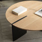 Contemporary Solid Wood Coffee Table Single Round Cocktail Table
