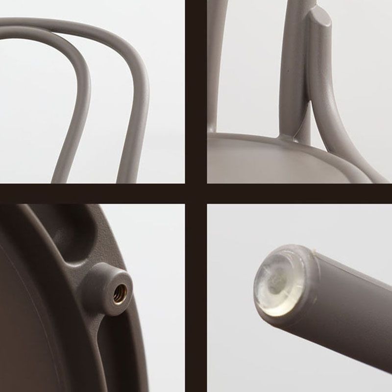 Contemporary Windsor Back Side Chair Plastic Dining Armless Chair for Home Clearhalo ' kitchen&dining_furn' 'Dining Chairs' 'Dining Tables & Seating' 'dining_chair' 'furn' 'furn_dining_chair' 'Furniture' 'furniture_dining_chair' 'Kitchen & Dining Furniture' 'kitchen' 1200x1200_0727a48b-a512-4cd8-9e68-c81b2b7dc6d3