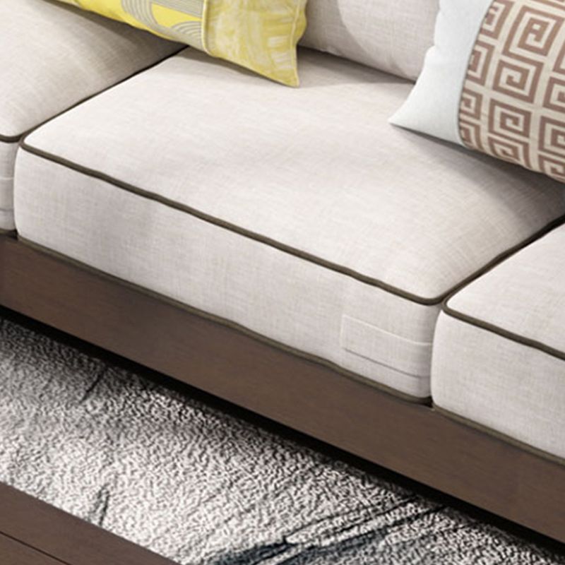 Contemporary Solid Wood Frame Cotton Blend Sofa in Brown For Living Room Clearhalo 'furn' 'furn_sofas' 'Furniture' 'Living Room Furniture' 'Sofa' 'sofas' 1200x1200_072888ec-a71d-4c27-88e7-bbba59e9df6b