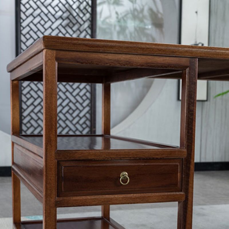 Contemporary Wood Office Desk Rectangular Shape Task Desk with 2 Drawers for Home Clearhalo 'furn' 'furn_office_desk' 'Furniture' 'Office Desks' 'Office Furniture' 'office_desk' 1200x1200_07290ee6-fe6b-4c60-9ec3-f4a53558a53e