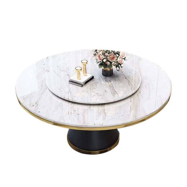 Contemporary Dining Table Pedestal Table for Home Kitchen Dinner Clearhalo 'Dining Tables & Seating' 'Dining Tables' 'dining_table' 'furn' 'furn_dining_table' 'Furniture' 'Kitchen & Dining Furniture' 1200x1200_072a9244-8960-4f18-9c57-9ae0861cb373