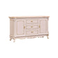 Sideboard in legno di quercia a 2 porte in stile glam per soggiorno
