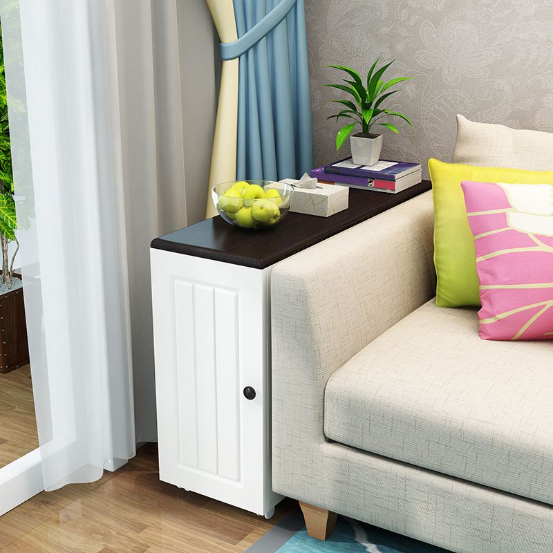 23,62 "Table de bout de style contemporain de style contemporain table d'accent latéral canapé en bois