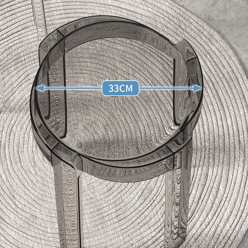 Glam Indoor-Outdoor Acrylic Chair Backless Stacking Side Chair