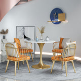 Modern Round Sintered Stone Top Dining Table White Standard Dining Table for Kitchen Clearhalo ' dining_table' 'Dining Tables & Seating' 'Dining Tables' 'furn' 'furn_dining_table' 'Furniture' 'furniture_dining_table' 'Kitchen & Dining Furniture' 'kitchen&dining_furn' 'kitchen' 'kitchen_dining_table' 1200x1200_07309939-fb88-40f6-b53e-ef9177395fea