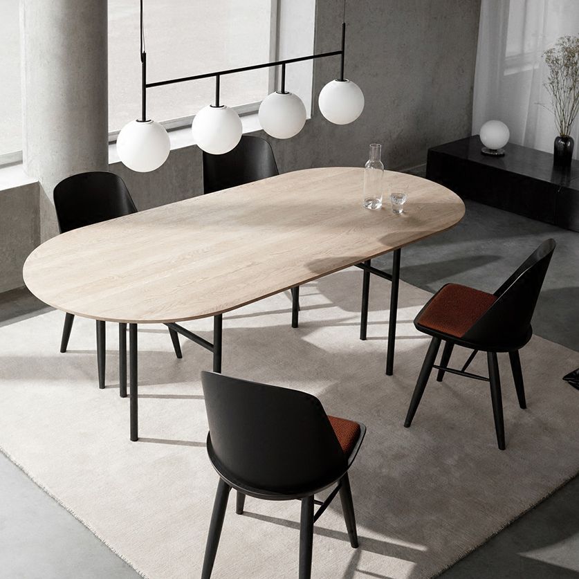 Metal Modern Oval Dining Table Wood Top Table for Dining Room and Kitchen Clearhalo ' dining_table' 'Dining Tables & Seating' 'Dining Tables' 'furn' 'furn_dining_table' 'Furniture' 'furniture_dining_table' 'Kitchen & Dining Furniture' 'kitchen&dining_furn' 'kitchen' 'kitchen_dining_table' 1200x1200_0730a4d2-9018-4e6e-a42c-61229c59951f