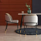 Scandinavian Design Solid Back Chairs Armless Upholstered Dining Side Chairs