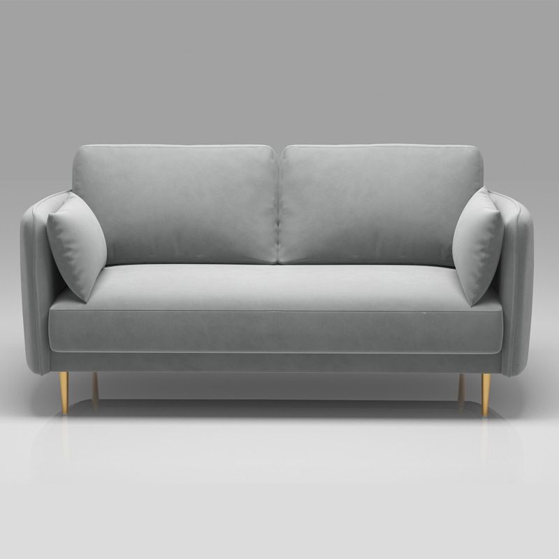 Mid-Century Modern Square Arm Sofa 32.2-In High Cushions Slipcovered Sofa Clearhalo 'furn' 'furn_sofas' 'Furniture' 'furniture_sofas' 'kitchen' 'kitchen_sofas' 'Living Room Furniture' 'Sofa' 'sofas' 1200x1200_0731f070-dd7b-447b-8b1e-2c1d0d4d669a