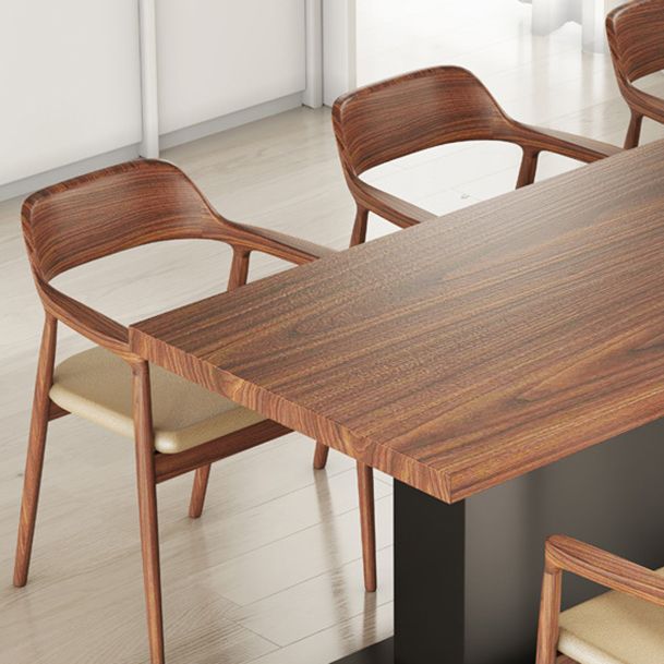 Modern Rectangle Wood Dining Table Set 1/2/5/7 Pieces Dining Set for Home Use Clearhalo 'Dining Room Sets' 'Dining Tables & Seating' 'dining_room_set' 'furn' 'furn_dining_room_set' 'Furniture' 'Kitchen & Dining Furniture' 1200x1200_07332d37-f21a-41d1-966e-ad77707efed3