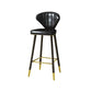 Nordic Glam Style Bar-stool PU Leather Counter Bar Stool with Metal Legs Clearhalo 'Bar Furniture' 'Bar Stools' 'bar_stools' 'furn' 'furn_bar_stools' 'Furniture' 'furniture_bar_stools' 'Kitchen & Dining Furniture' 1200x1200_07342764-7740-4868-bd7a-59e7cfd11de2
