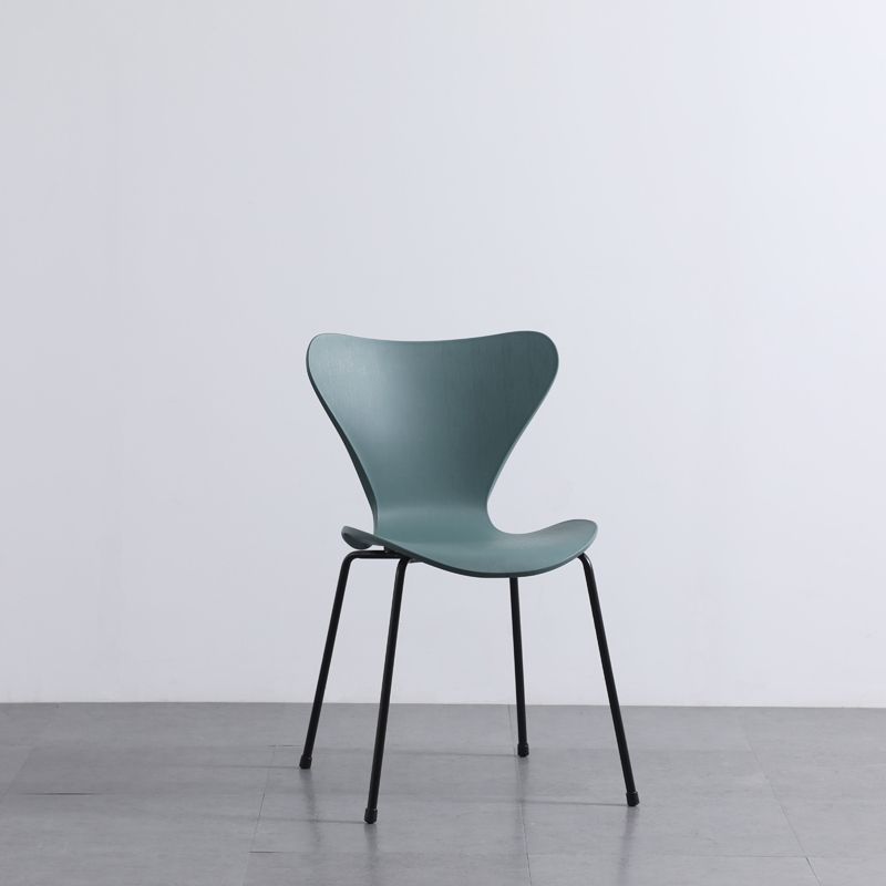 Modern Armless Side Chairs with 4 Black Finish Legs Plastic Solid Chairs for Home Use Clearhalo ' kitchen&dining_furn' 'Dining Chairs' 'Dining Tables & Seating' 'dining_chair' 'Furniture' 'furniture_dining_chair' 'Kitchen & Dining Furniture' 'kitchen' 1200x1200_0734425d-716e-4aed-87db-ef1cae25f028