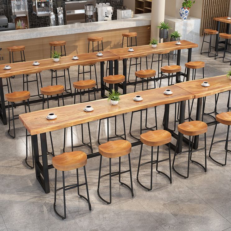 Tavolo da pub a barre di barra da barra moderna bar/tavolo da dinette in legno solido per negozio