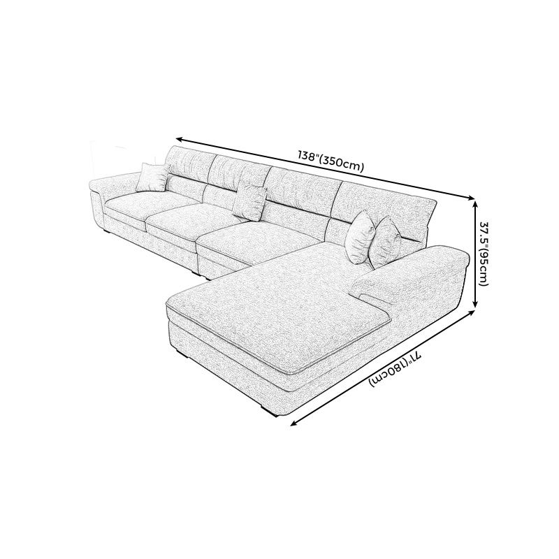 Scandinavian Blue L-Shape Pillow Top Arm Sectional Cushion Back Sofa and Chaise Clearhalo 'furn' 'furn_sectionals' 'Furniture' 'furniture_sectionals' 'Living Room Furniture' 'Sectionals' 1200x1200_0735b222-47de-4c84-ad9f-4cd7f7e68f46