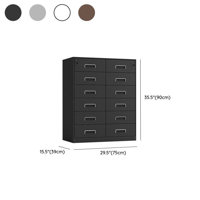 Contemporary File Cabinet Metal Frame Key Lock Lateral File Cabinet for Office Clearhalo 'Filing Cabinets' 'filling_cabinets' 'furn' 'furn_filling_cabinets' 'Furniture' 'Office Furniture' 1200x1200_0735ea79-eb41-4b9f-8133-21028d81b0a2