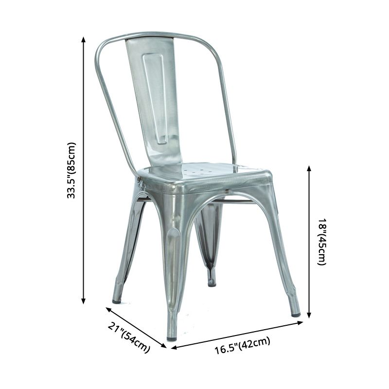 Industrial Dining Chair Slat Back Chair with 4 Metal Legs for Home Use Clearhalo ' kitchen&dining_furn' 'Dining Chairs' 'Dining Tables & Seating' 'dining_chair' 'furn' 'furn_dining_chair' 'Furniture' 'furniture_dining_chair' 'Kitchen & Dining Furniture' 'kitchen' 1200x1200_0736b846-6eb4-421e-8e50-72781ccaf345