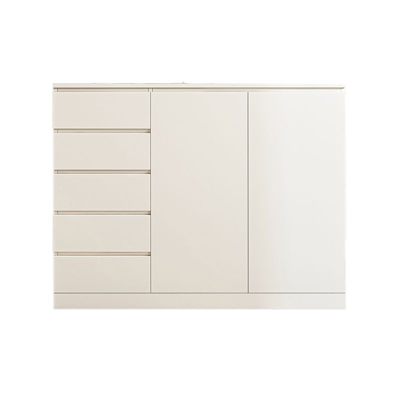 Moderne houten opbergkast dressoir slaapkamer opbergkist in wit en bruin