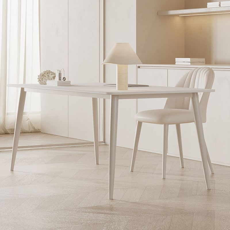 Scrivania di scrittura in pietra contemporanea rettangolare in metallo da ufficio