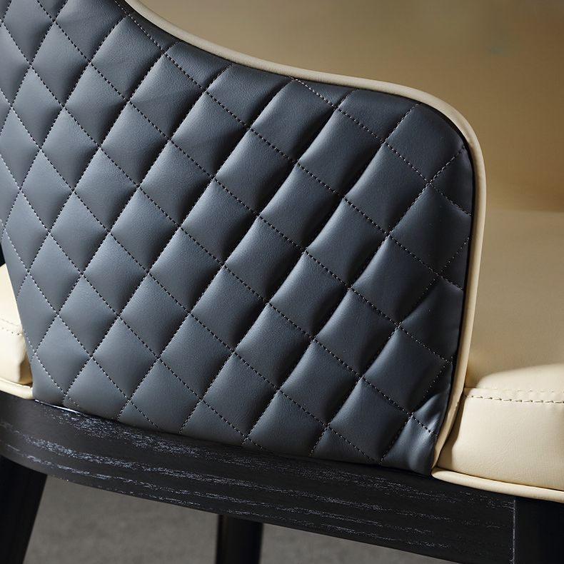 Gestoffeerde eetkamerstoelen eigentijdse keukenstoel met houten benen