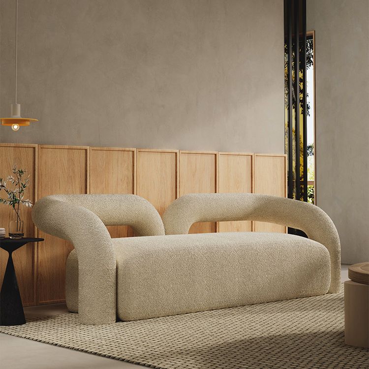 Sofá blanco contemporáneo con brazo de esmoquin y espalda apretada en lana