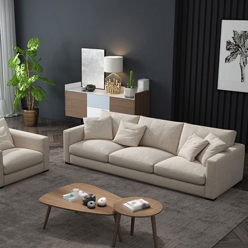 Sponge/latex Seat Filling Imitation Leather & Cotton & Linen Upholstered Rectangular Sofa Clearhalo 'furn' 'furn_sofas' 'Furniture' 'furniture_sofas' 'kitchen' 'kitchen_sofas' 'Living Room Furniture' 'Sofa' 'sofas' 1200x1200_073c48e9-5e6d-4d97-aa5a-5d0b0e9d0d21