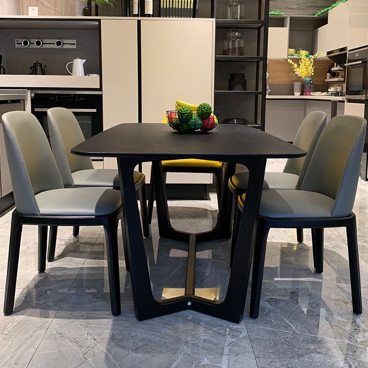 Industrial Kitchen Dinner Table Rectangle Trestle Dining Table Clearhalo 'Dining Tables & Seating' 'Dining Tables' 'dining_table' 'furn' 'furn_dining_table' 'Furniture' 'Kitchen & Dining Furniture' 1200x1200_073c99b8-23ee-4a42-8480-b5ed6f45e8cf