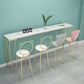 Glam Style Rectangle Bar Table Bar-Height Bistro Pub Table with 4 Legs Clearhalo 'Bar Furniture' 'Bar Tables' 'bar_tables' 'furn' 'furn_bar_tables' 'Furniture' 'Kitchen & Dining Furniture' 1200x1200_073cb62e-d0c7-48db-878a-dfc1e5cd3d3e