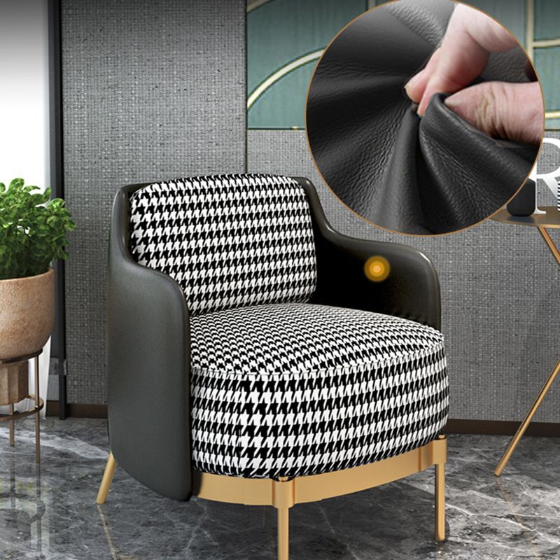 Zeitgenössisches Kunstleder und Leinensofa abgenähter Arm Standard -Sofa