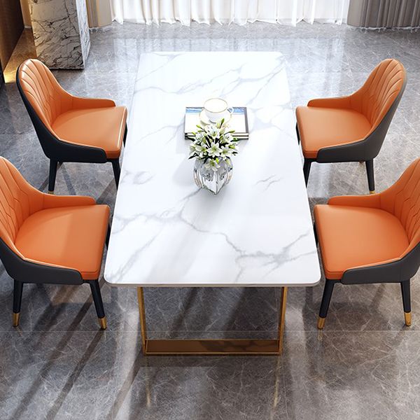 Mueble tradicional de la base de trineo de lujo Mesa de comedor de mármol para el comedor