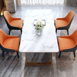 Mueble tradicional de la base de trineo de lujo Mesa de comedor de mármol para el comedor