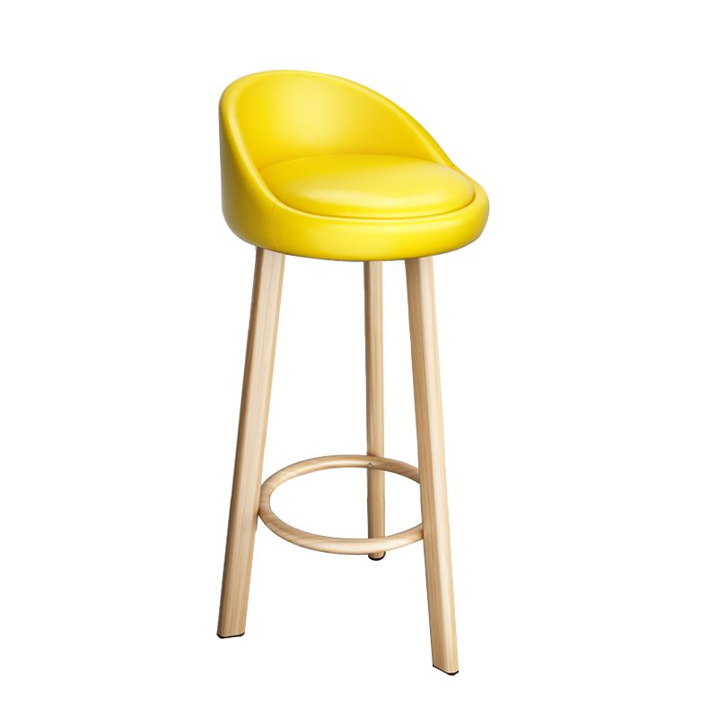 Modern Armless Backrest Counter Stool Steel Single Bar Stool with Cushion and Pedal Clearhalo 'Bar Furniture' 'Bar Stools' 'bar_stools' 'furn' 'furn_bar_stools' 'furniture_bar_stools' 'Kitchen & Dining Furniture' 'kitchen&dining_furn' 'kitchen' 'kitchen_furn' Furniture' 1200x1200_073e979e-62bd-437a-85de-912226405367