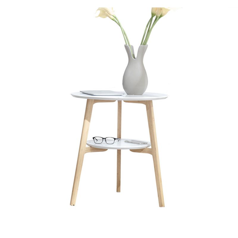 Tavolino contemporaneo a 3 gambe con tavolino a doppio livello