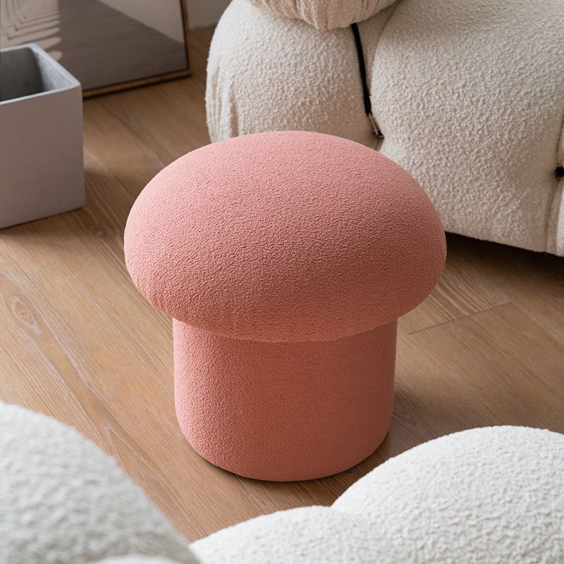 Plain Pouf Mushroom Shaped Sherpa Fade Resistant Upholstered Pouf Ottoman Clearhalo 'furn' 'furn_ottomans_poufs' 'Furniture' 'Living Room Furniture' 'Ottomans & Poufs' 'ottomans_poufs' 1200x1200_0740f632-8ff6-4a17-b895-b4774a41adc4