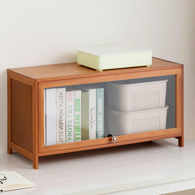 Étagère de livre standard avec portes étagère brune pour salle d'étude