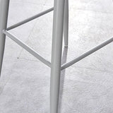 Indoor Glam Low Back Bar Stool Armless Metal and Plastic Bar Stool