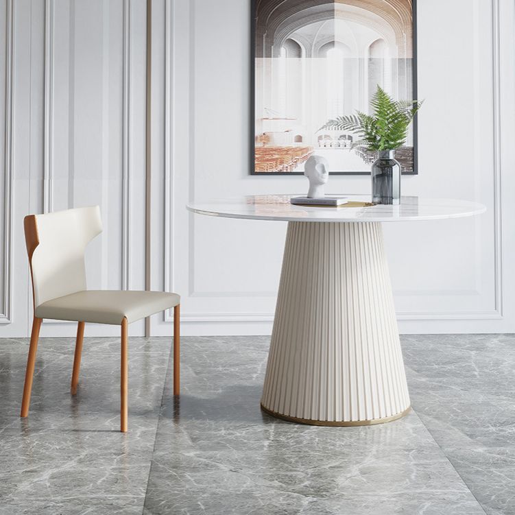 Modern Dining Room Set Standard Height with Sintered Stone Top and Pedestal Base Table Set Clearhalo 'Dining Room Sets' 'Dining Tables & Seating' 'dining_room_set' 'furn' 'furn_dining_room_set' 'Furniture' 'furniture_dining_room_set' 'Kitchen & Dining Furniture' 'kitchen&dining_furn' 'kitchen' 1200x1200_0744c746-5616-4973-b40c-21caebf1a936