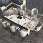 Minimalist Gray Sintered Stone Dining Table Rectangle Standard Dining Table with Sled Base Clearhalo ' dining_table' 'Dining Tables & Seating' 'Dining Tables' 'furn' 'furn_dining_table' 'Furniture' 'furniture_dining_table' 'Kitchen & Dining Furniture' 'kitchen&dining_furn' 'kitchen' 'kitchen_dining_table' 1200x1200_0744d22e-d818-4f14-b0f2-e109107c70f6