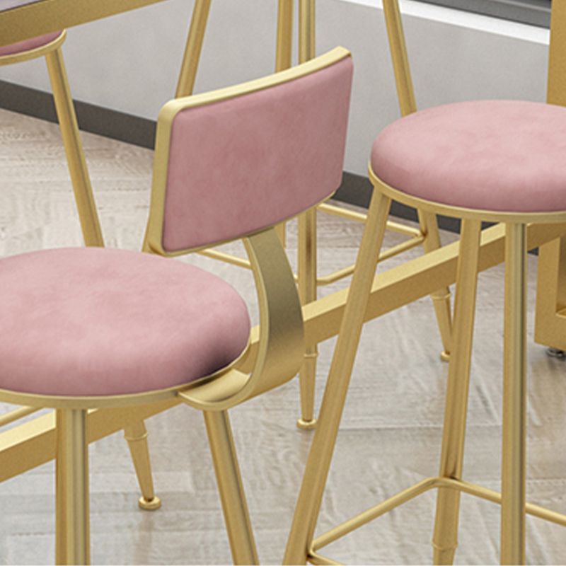 Scandinavian Upholstered Counter Stool Round Bar-height Bar Stool for Indoor Clearhalo 'Bar Furniture' 'Bar Stools' 'bar_stools' 'furn' 'furn_bar_stools' 'Furniture' 'Kitchen & Dining Furniture' 1200x1200_07453aa5-ad68-4025-be5f-031488d0ce5b