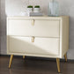 19'' Tall Glam Bedside Cabinet 2-Drawer Solid Wood Faux Leather Legs Included Nightstand Clearhalo 'Bedroom Furniture' 'furn' 'furn_night_stand' 'Furniture' 'night_stand' 'Nightstands' 1200x1200_074640cb-e7ad-4f9f-8c1c-fa5691ed6dc7
