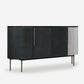 Metal and Solid Wood Cabinet Black Bar Pulls Straight Legs Accent Cabinet Clearhalo 'Cabinets & Chests' 'cabinets_chests' 'furn' 'furn_cabinets_chests' 'Furniture' 'Living Room Furniture' 1200x1200_0746cb1b-8304-4865-9e7b-bb3577a1180e