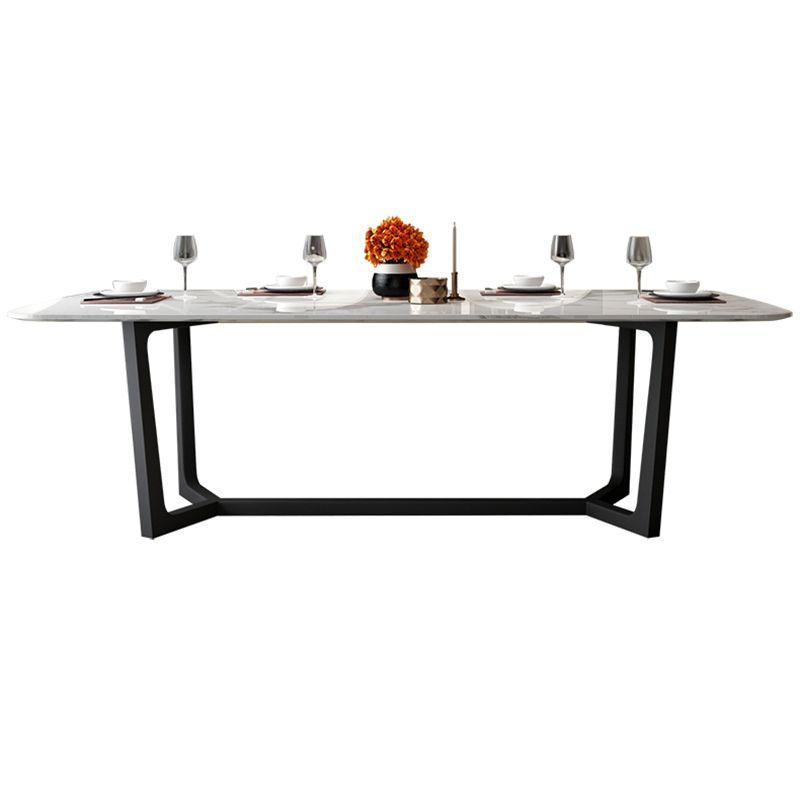 Juego de mesa de piedra sinterizada rectangular de estilo moderno 1/4/5/7 Piezas Set de comedor