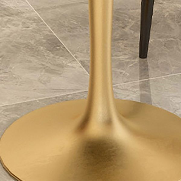 Modern Round Dining Table for Kitchen Dinette Table with Metal Tulip Clearhalo 'Dining Tables & Seating' 'Dining Tables' 'dining_table' 'furn' 'furn_dining_table' 'Furniture' 'Kitchen & Dining Furniture' 1200x1200_074705b9-558a-4cb6-ae37-8c49d5c792a9