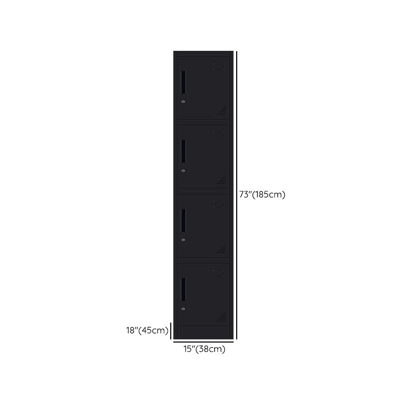 Black Steel Wardrobe with Hinged Door Industrial Storage Cabinet for Bathroom Clearhalo 'Armoires & Wardrobes' 'armoires_wardrobes' 'Bedroom Furniture' 'furn' 'furn_armoires_wardrobes' 'Furniture' 1200x1200_074786d2-8982-4a5e-808b-f1a56f88df6f