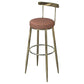 Industrial Low Back Counter Stool Armless Bar Chair with Metal Footrest