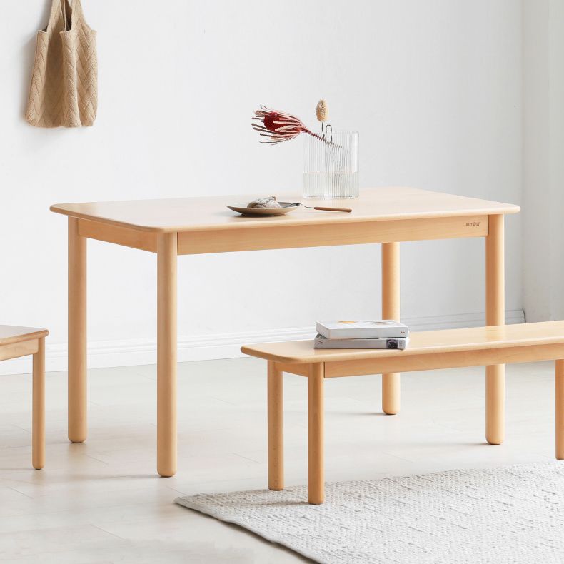 Rectangle Wooden Dining Table Modern Beech Table in Nature with 4 Legs Clearhalo ' dining_table' 'Dining Tables & Seating' 'Dining Tables' 'furn' 'furn_dining_table' 'Furniture' 'furniture_dining_table' 'Kitchen & Dining Furniture' 'kitchen&dining_furn' 'kitchen' 'kitchen_dining_table' 1200x1200_074ac49b-6d22-43e6-aa04-88fc06730558