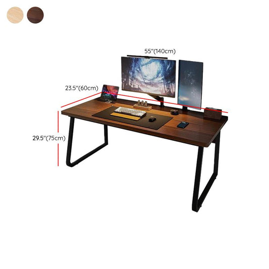 Escritorio de oficina de acabado antiguo escritorio de computadora rectangular con patas de metal