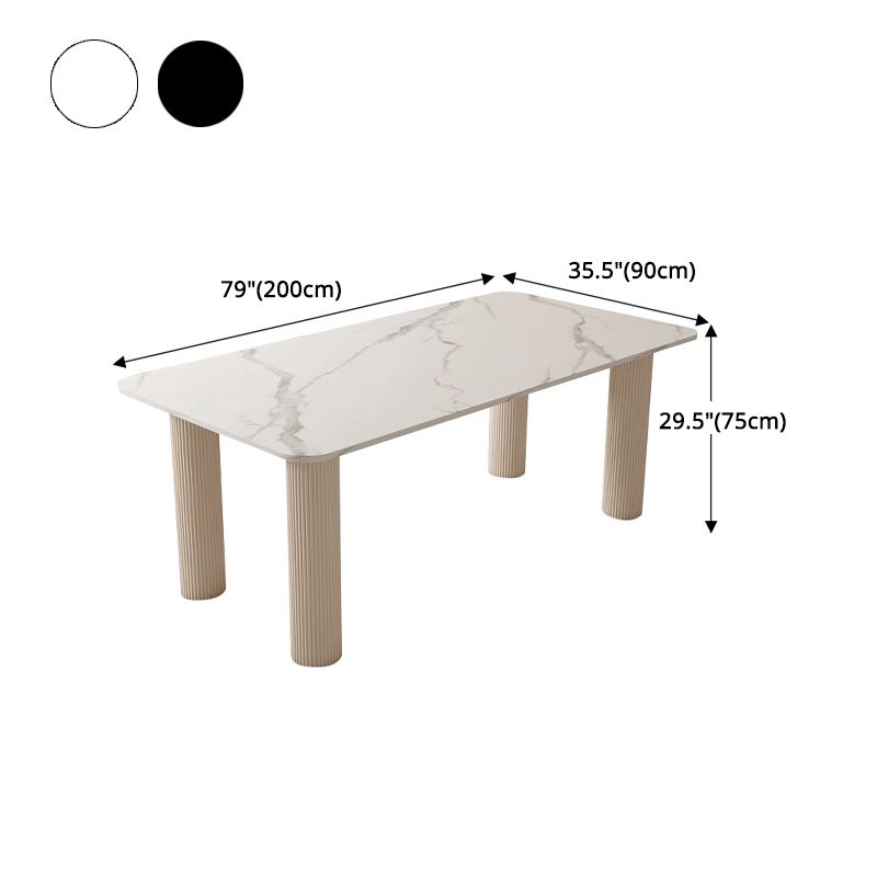 Modern Sintered Stone Dining Table Set 1/4/5/7 Pieces Dining Set Clearhalo 'Dining Room Sets' 'Dining Tables & Seating' 'dining_room_set' 'furn' 'furn_dining_room_set' 'Furniture' 'furniture_dining_room_set' 'Kitchen & Dining Furniture' 1200x1200_074d22fc-a6c6-40c9-adb9-dd9f7926990d