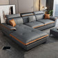 Tufted Pillow Top Arm Sectional Stain Resistant Sectional Gray Faux Leather Clearhalo 'furn' 'furn_sectionals' 'Furniture' 'Living Room Furniture' 'Sectionals' 1200x1200_074d4c99-82d3-49df-a1e6-7b6d045018a8