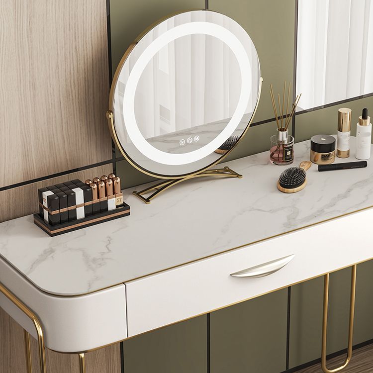 Schiefer -Top -Waschtisch -Schminktisch Set Glam Holz Make -up Eitelkeits -Set