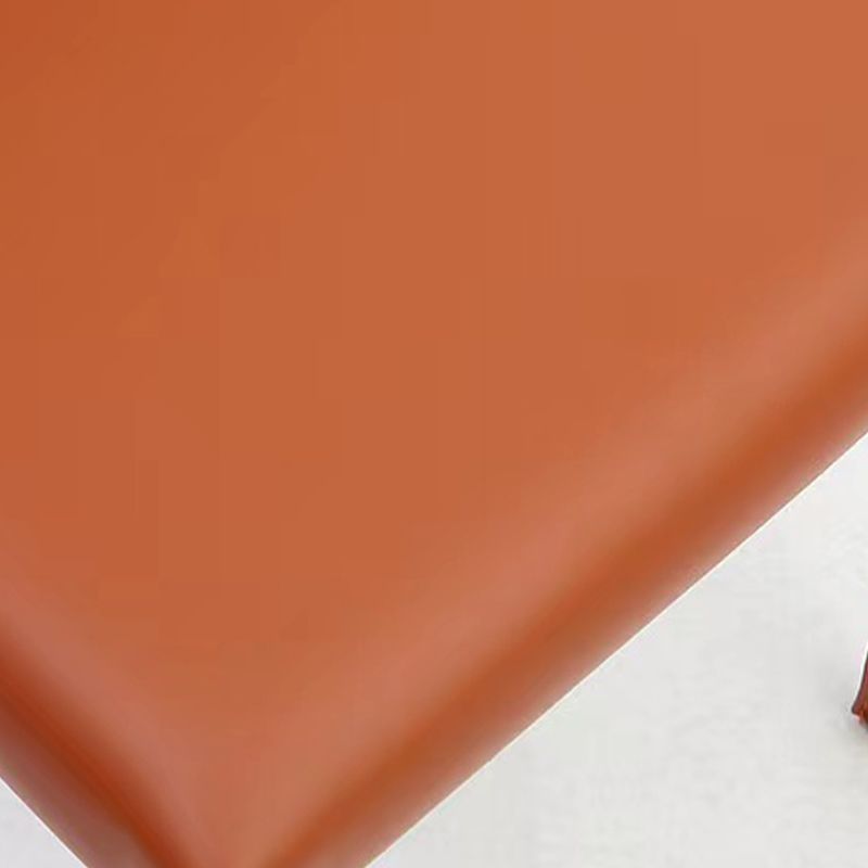 Contemporary Armless Home Side Chair Faux Leather Low Back Dining Chair